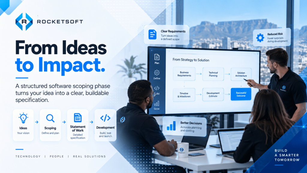 RocketSoft team scoping visual focused on planning
